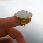 Uruguay Minerals. Marcos Lorenzelli S.R.L. Druzy Rings