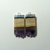Uruguay Minerals. Marcos Lorenzelli S.R.L. Amethyst Slices Pairs