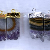 Uruguay Minerals. Marcos Lorenzelli S.R.L. Amethyst Slices Pairs