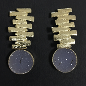 Uruguay Minerals. Marcos Lorenzelli S.R.L. Druzy Earrings