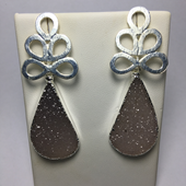 Uruguay Minerals. Marcos Lorenzelli S.R.L. Druzy Earrings