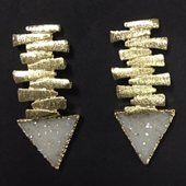Uruguay Minerals. Marcos Lorenzelli S.R.L. Druzy Earrings