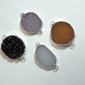 Uruguay Minerals. Marcos Lorenzelli S.R.L. Druzy Connectors