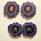 Uruguay Minerals. Marcos Lorenzelli S.R.L. Amethyst Stalactites Pairs
