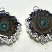 Uruguay Minerals. Marcos Lorenzelli S.R.L. Amethyst Stalactites Pairs