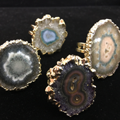 Uruguay Minerals. Marcos Lorenzelli S.R.L. Amethyst Stalactites Rings