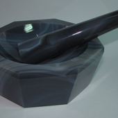 Uruguay Minerals. Marcos Lorenzelli S.R.L. Agate Morthar with Pestle
