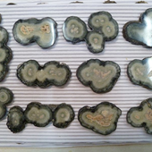 Uruguay Minerals. Marcos Lorenzelli S.R.L. Jasper Stalactites Slices