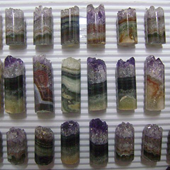 Uruguay Minerals. Marcos Lorenzelli S.R.L. Amethyst Cylinders for Pendants